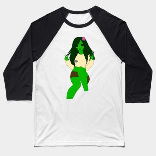 Sitting Cactus Girl Baseball T-Shirt